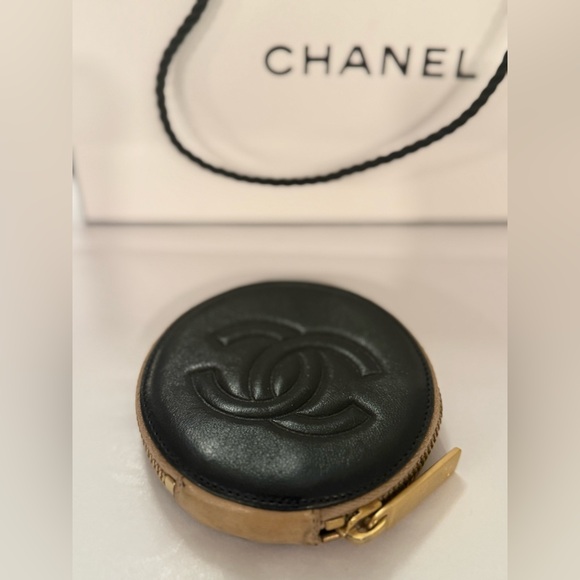CHANEL Black Leather CC and Camilla Zipper Coin Pouch - Picture 1 of 4